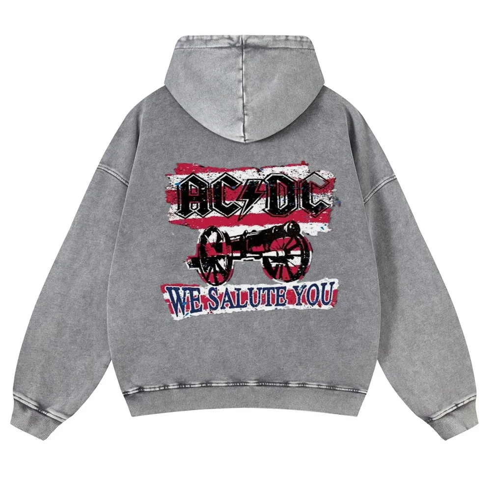 Mens Vintage ACDC Rock Hoodies