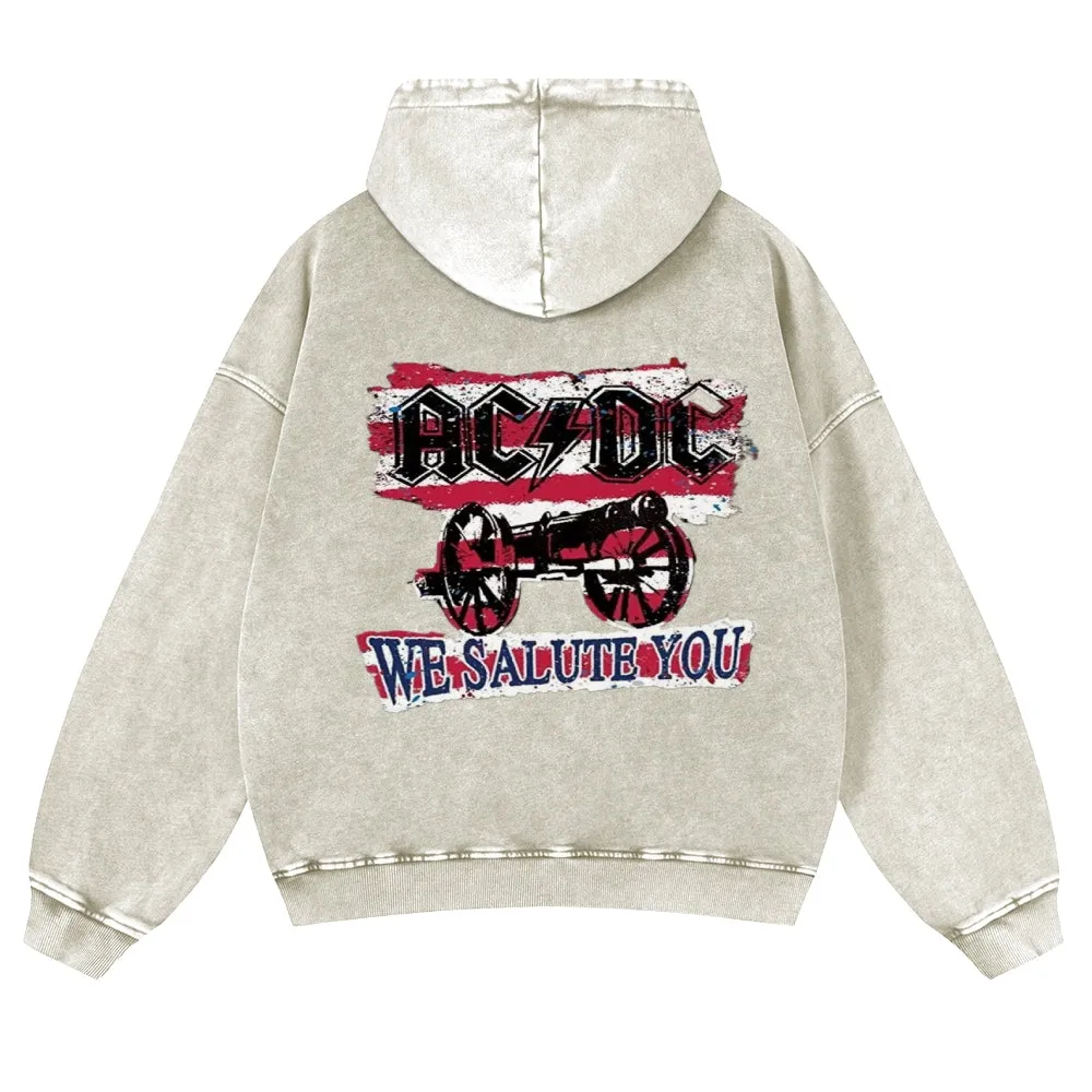 Mens Vintage ACDC Rock Hoodies