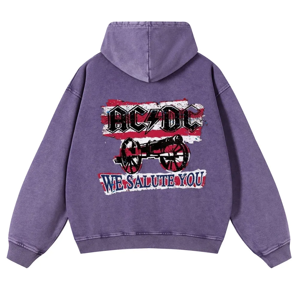 Mens Vintage ACDC Rock Hoodies