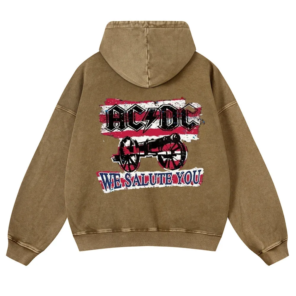 Mens Vintage ACDC Rock Hoodies