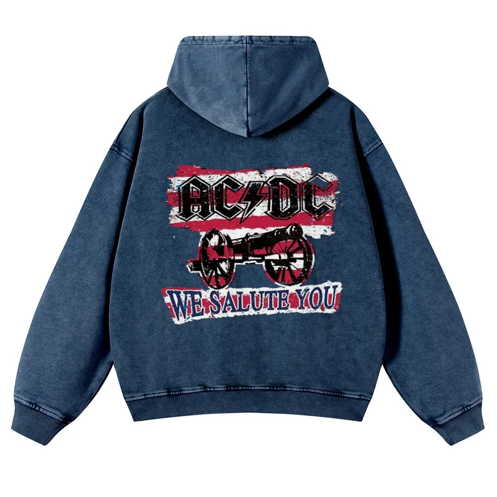Mens Vintage ACDC Rock Hoodies