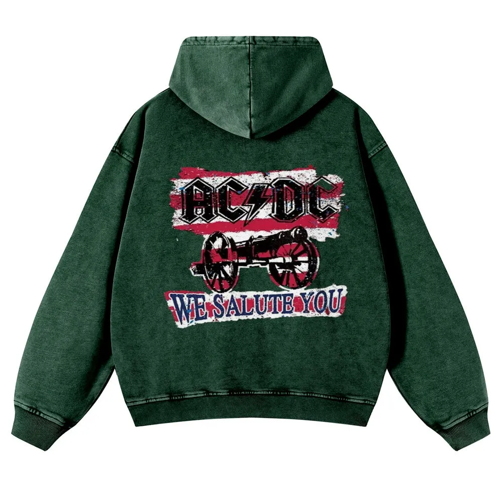 Mens Vintage ACDC Rock Hoodies