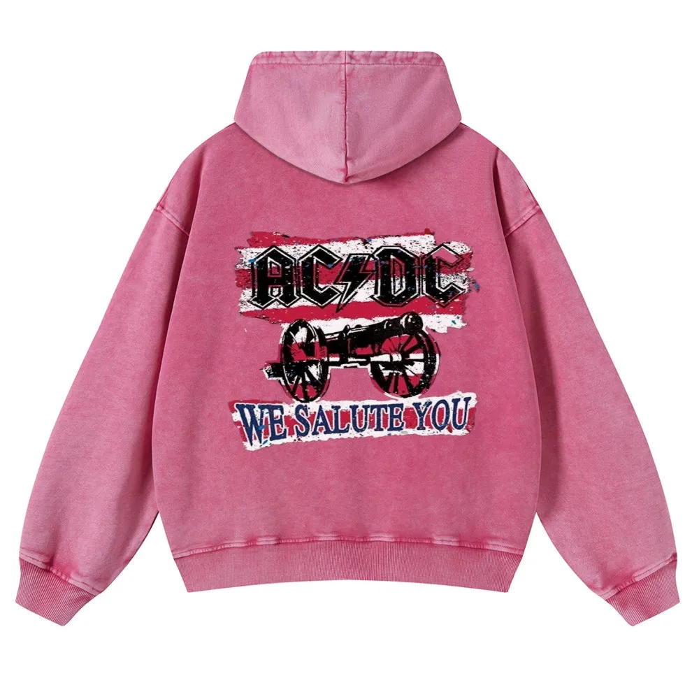 Mens Vintage ACDC Rock Hoodies