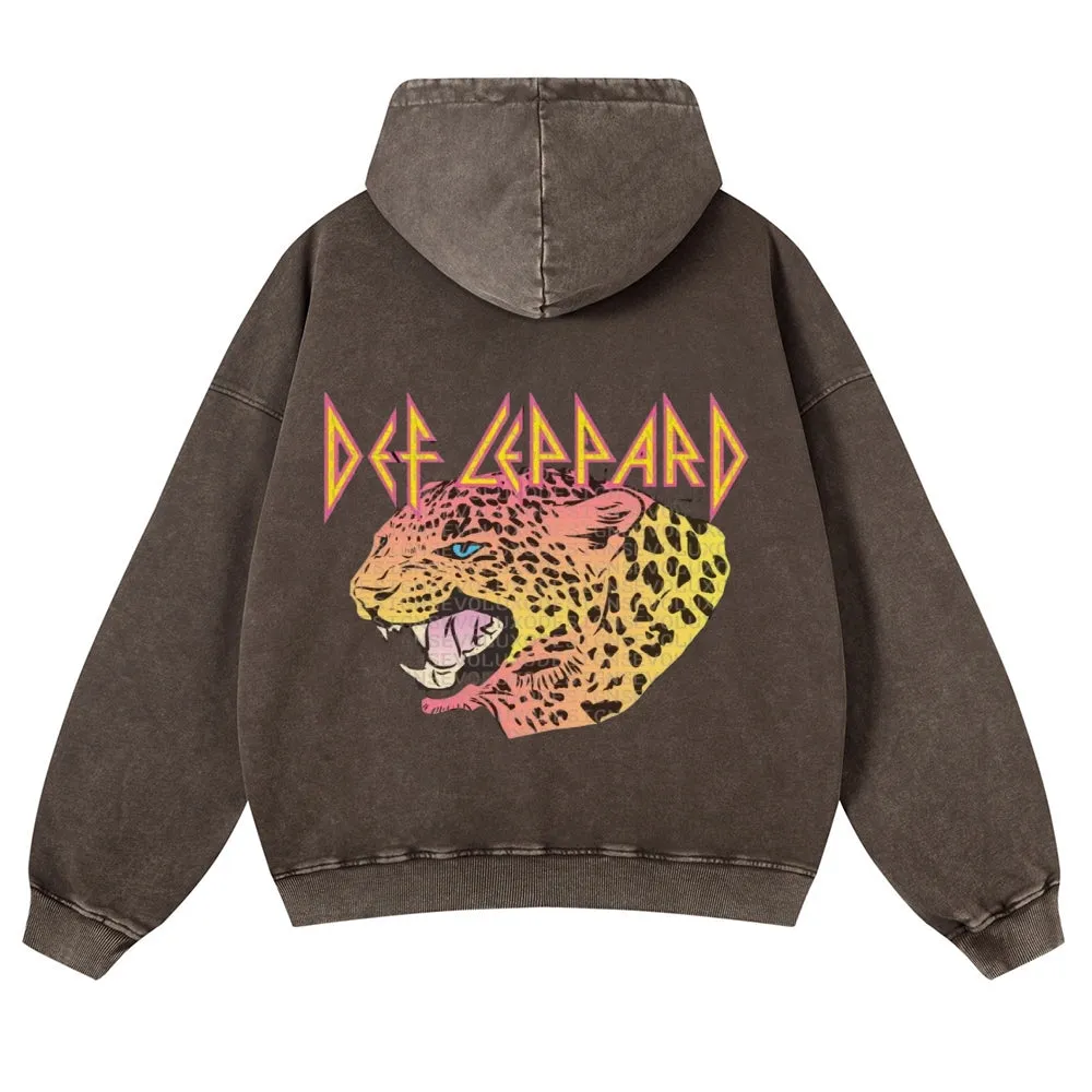 Mens Vintage  Tiger Print Hoodies