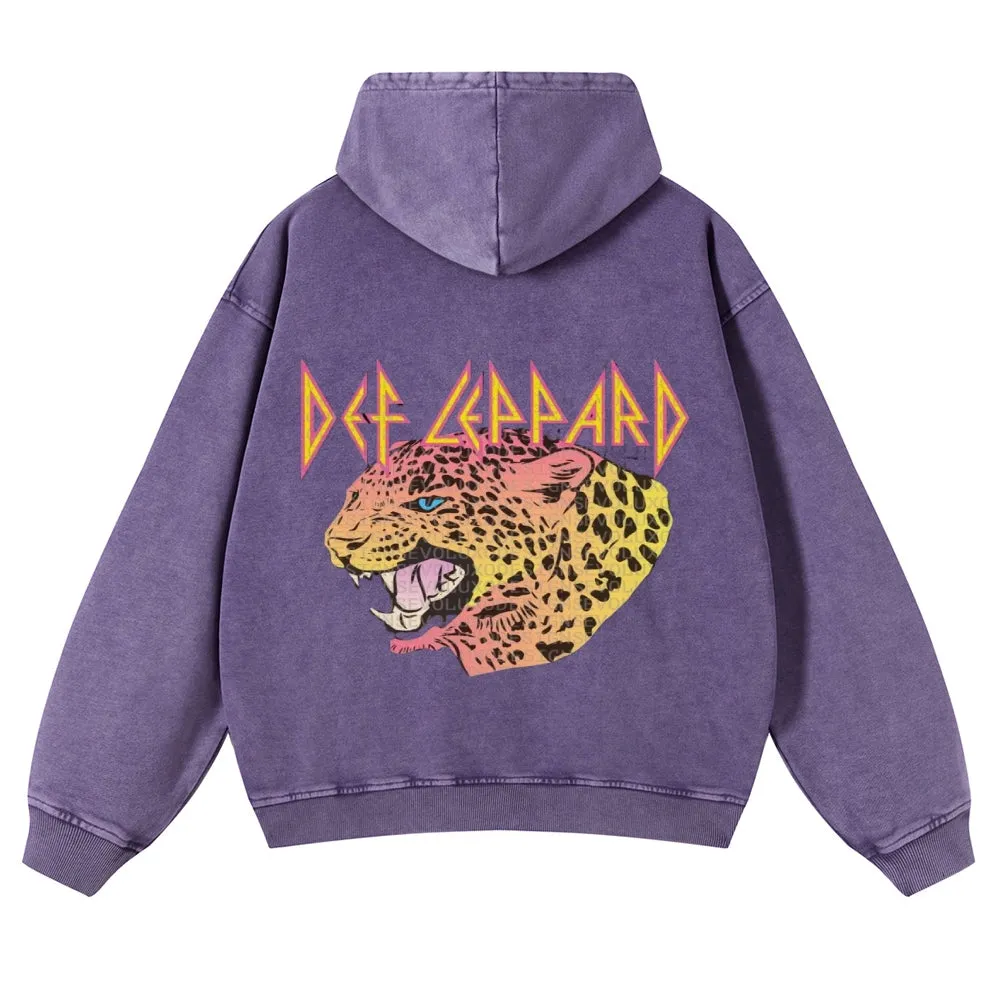 Mens Vintage  Tiger Print Hoodies