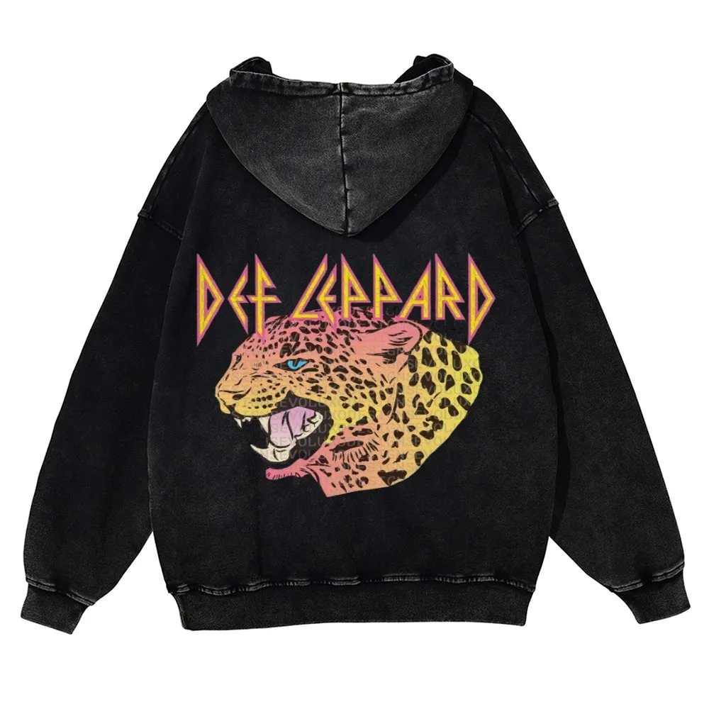 Mens Vintage  Tiger Print Hoodies