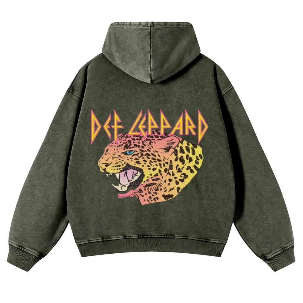 Mens Vintage  Tiger Print Hoodies