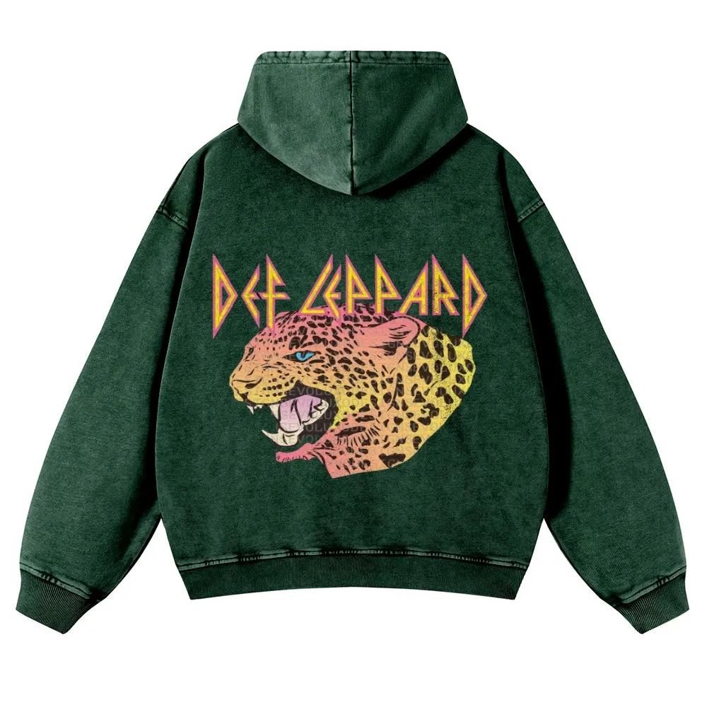 Mens Vintage  Tiger Print Hoodies