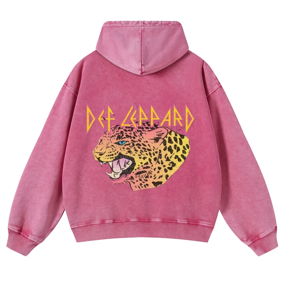 Mens Vintage  Tiger Print Hoodies