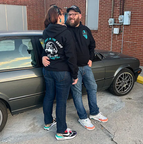 Midlife Classic Cars Adult Hoodie 1 Foot In The Grave