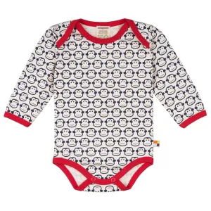 Monkey | Navy Blue | Long Sleeve Baby Bodysuit | GOTS Organic Cotton