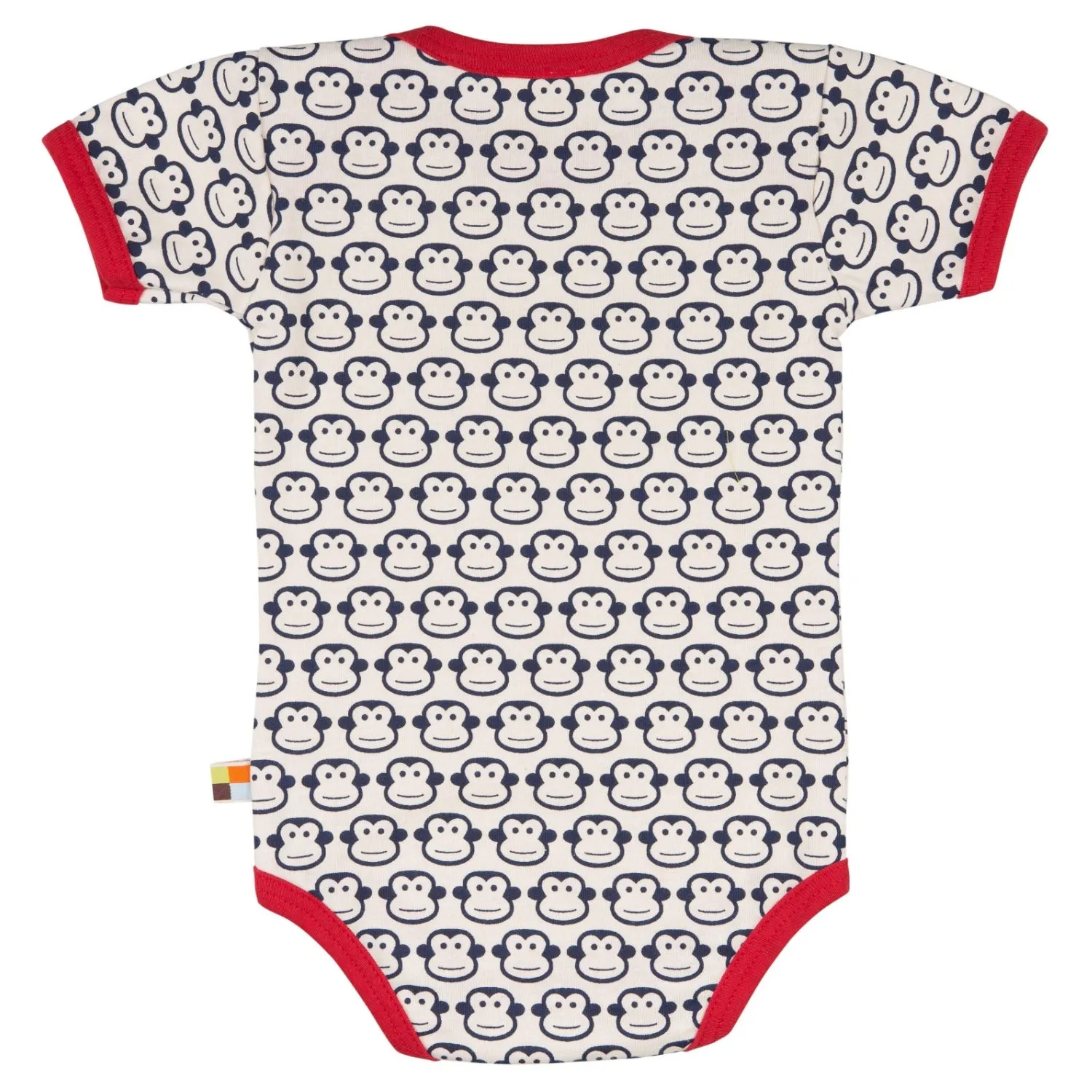 Monkey | Navy Blue | Short Sleeve Baby Bodysuit | GOTS Organic Cotton
