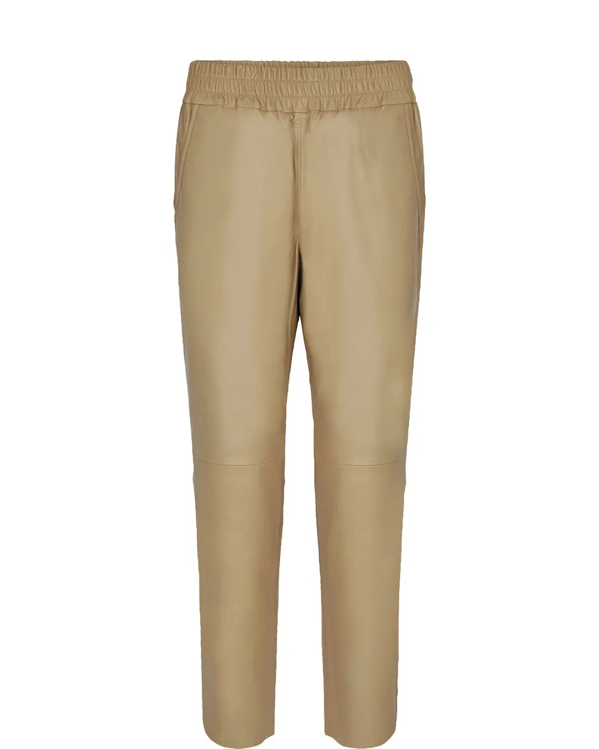 Mos Mosh - Zabel Leather Sweatpant in Twill