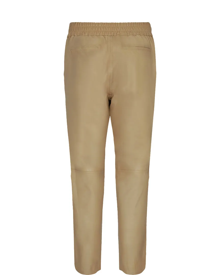 Mos Mosh - Zabel Leather Sweatpant in Twill