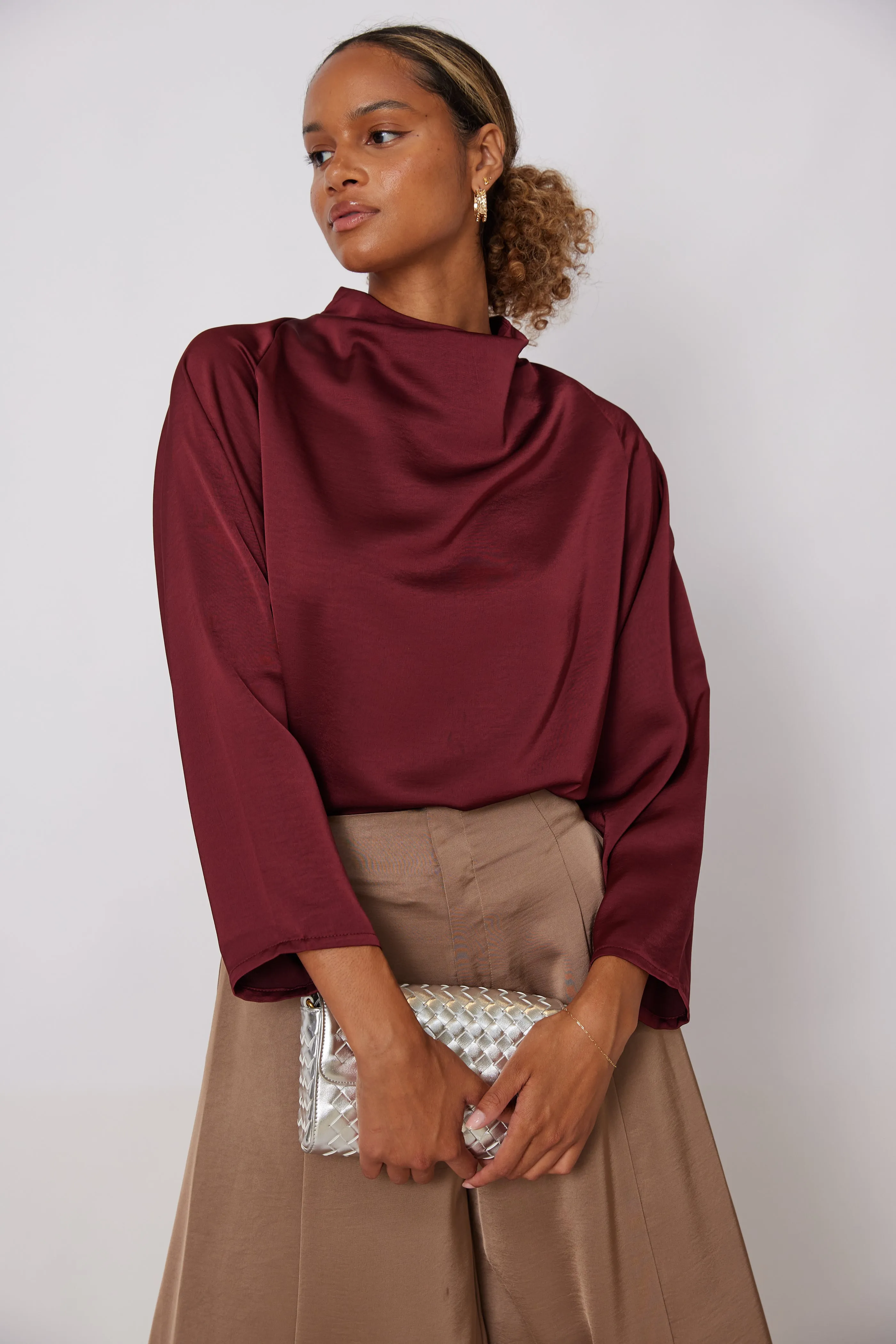 Norris Cowl Neck Long Sleeve Blouse