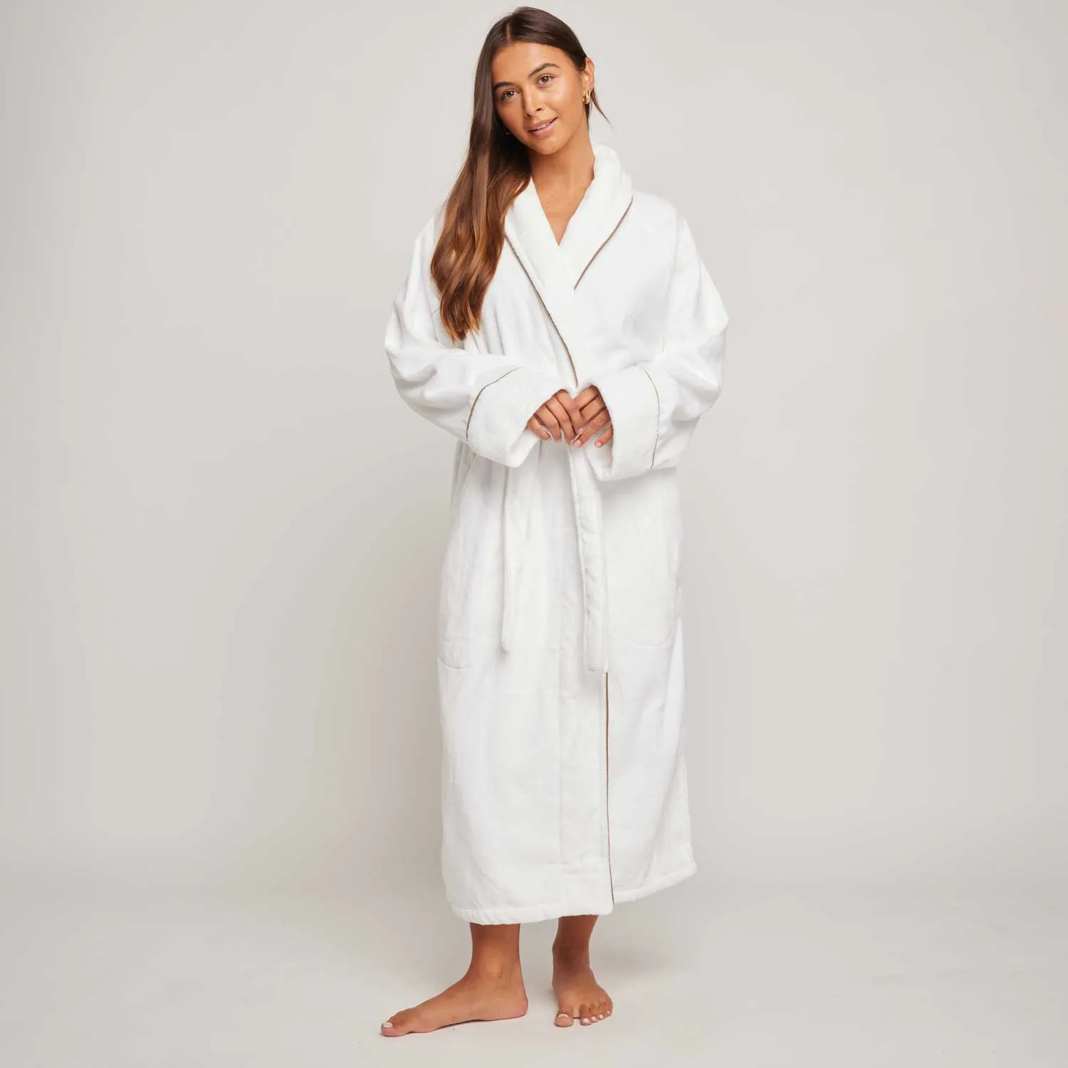 Organic Cotton Velour Robe - Womens