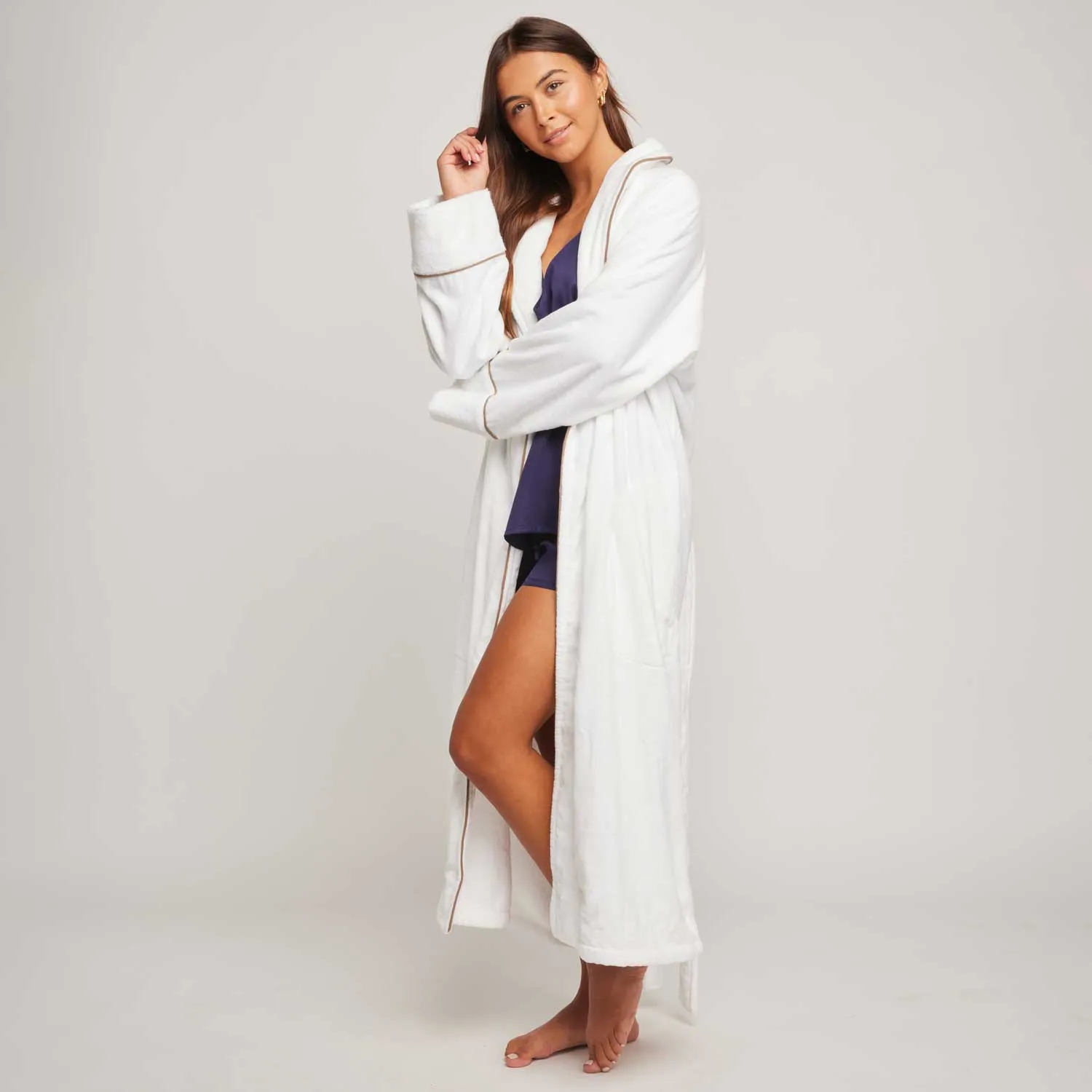 Organic Cotton Velour Robe - Womens