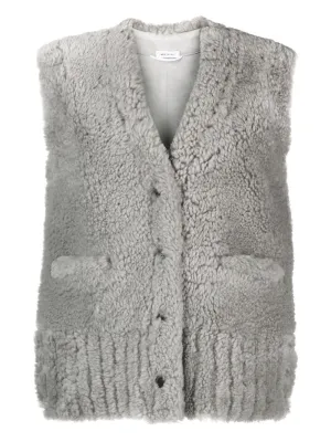 Shearling Cardigan Vest