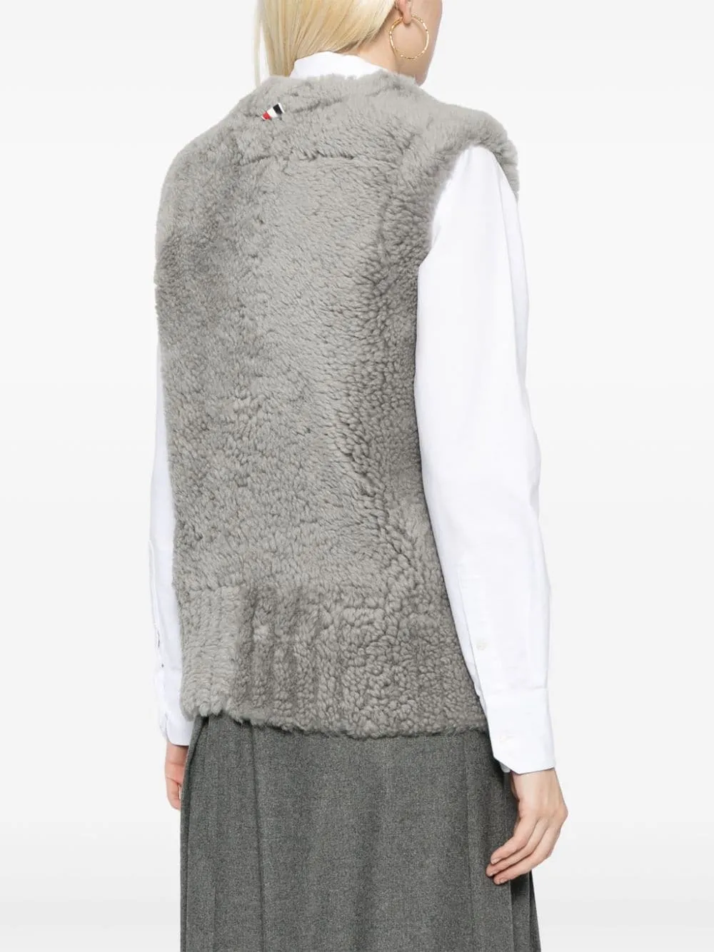 Shearling Cardigan Vest