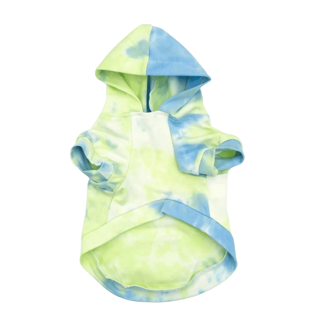 Tie Dye Hoodie - Blue/Yellow