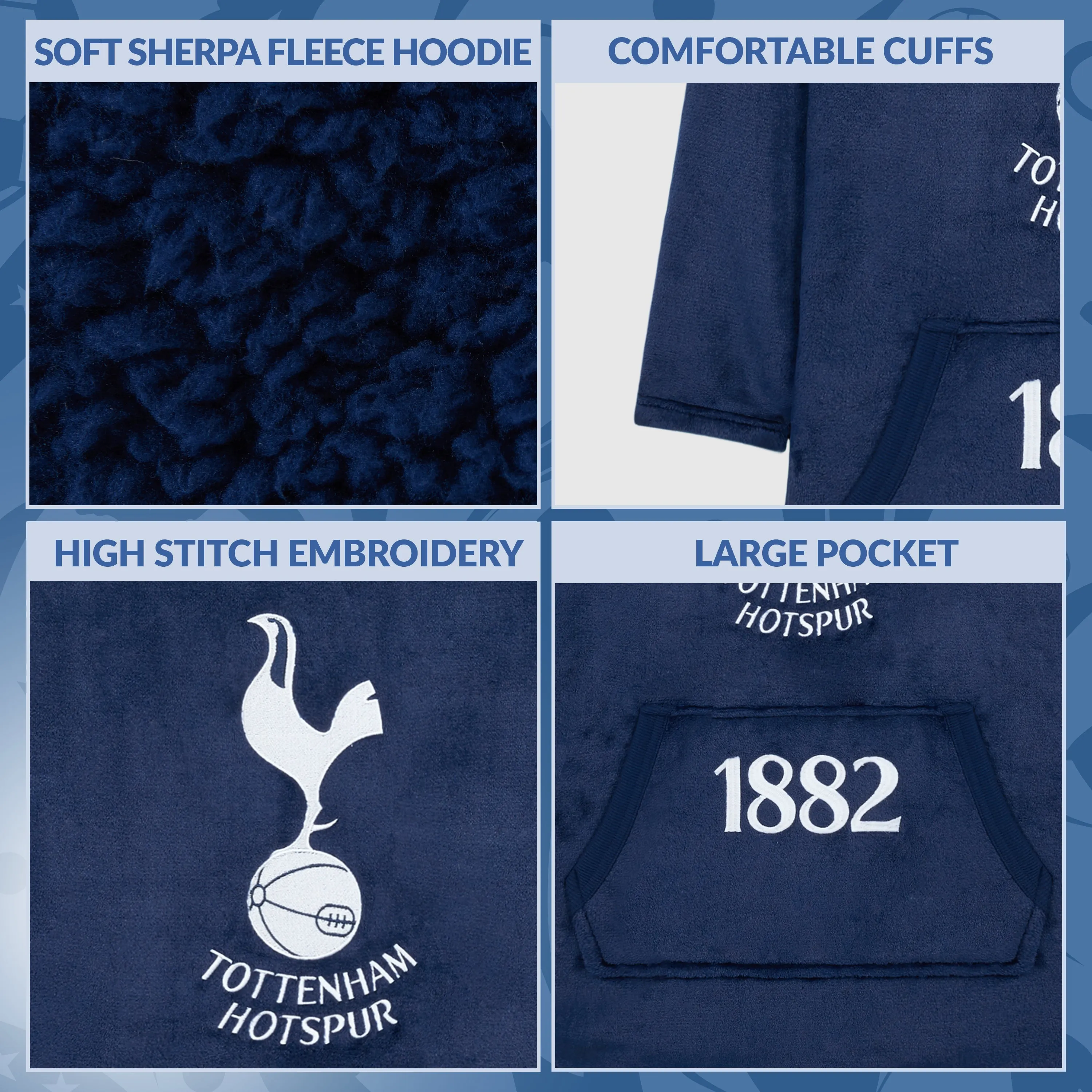 Tottenham Hotspur Hoodie - Oversized Hoodie Blanket  for Boys