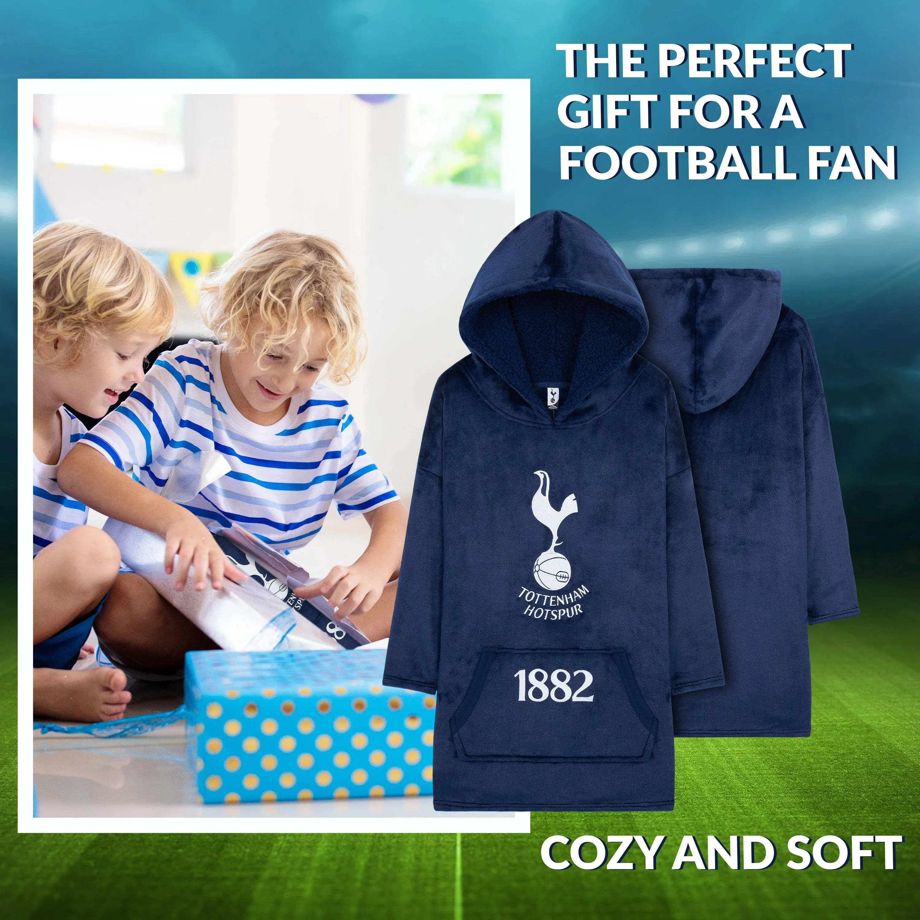 Tottenham Hotspur Hoodie - Oversized Hoodie Blanket  for Boys