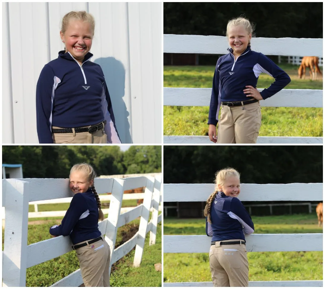 TuffRider Children's Ventilated Technical Long Sleeve Sport Shirt