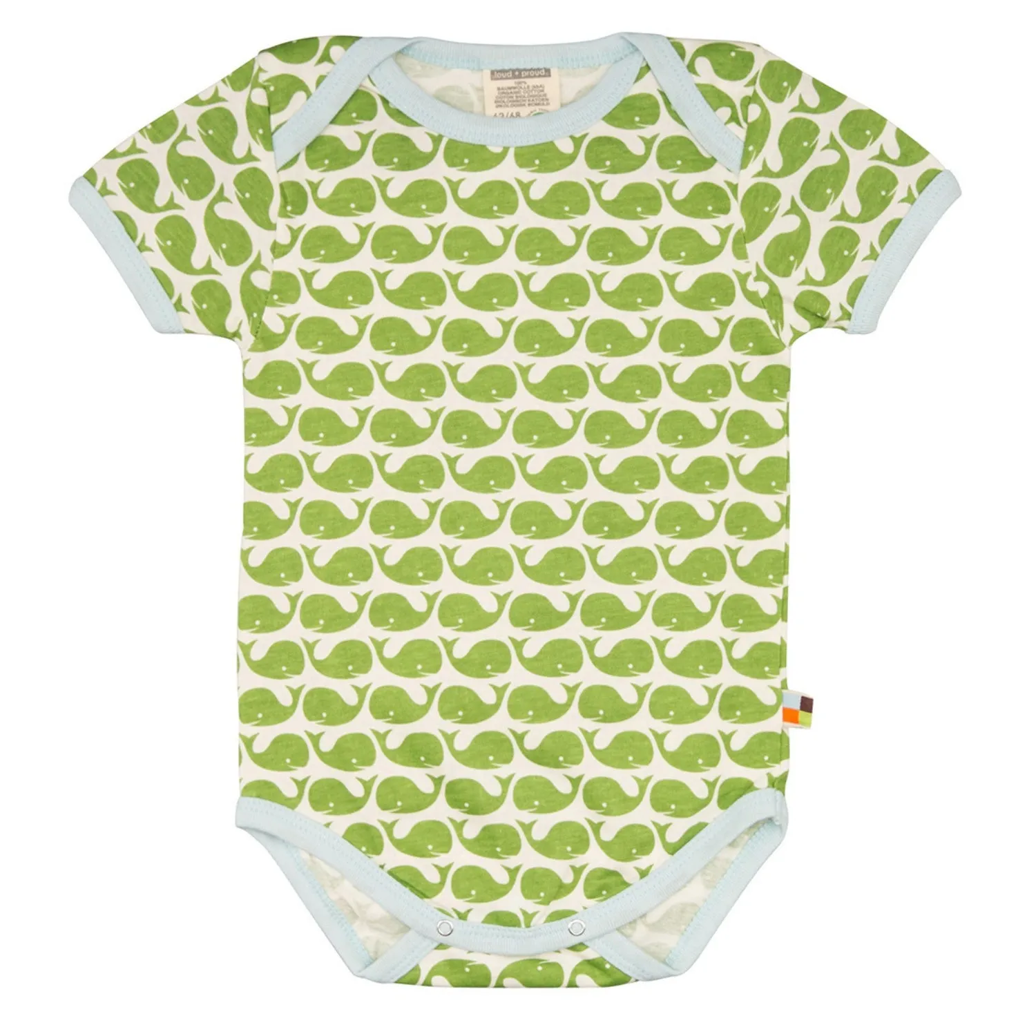 Whale | Short Sleeve Baby Bodysuit | GOTS Organic Cotton