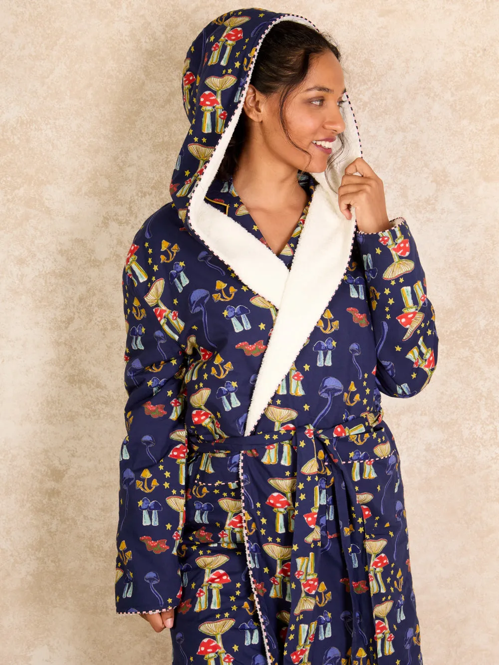 Womens Cosy Robe Mushroom