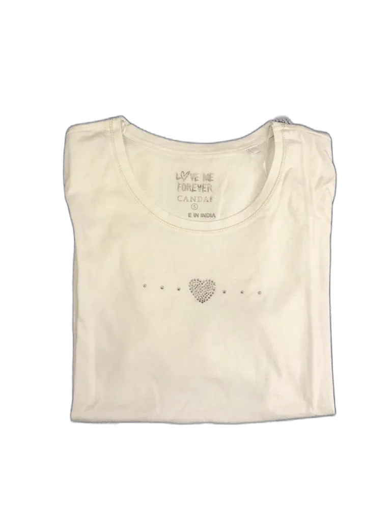Women's Cozy Pajama Set Plush Holiday Pants and Cotton Soft Heart T shirt by Just Love