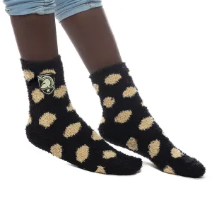 WP Fuzzy Dot Sock - Black
