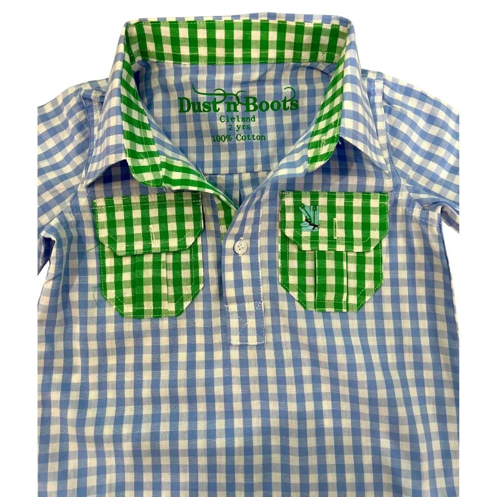 Z-Blue Check/Green Check Trim